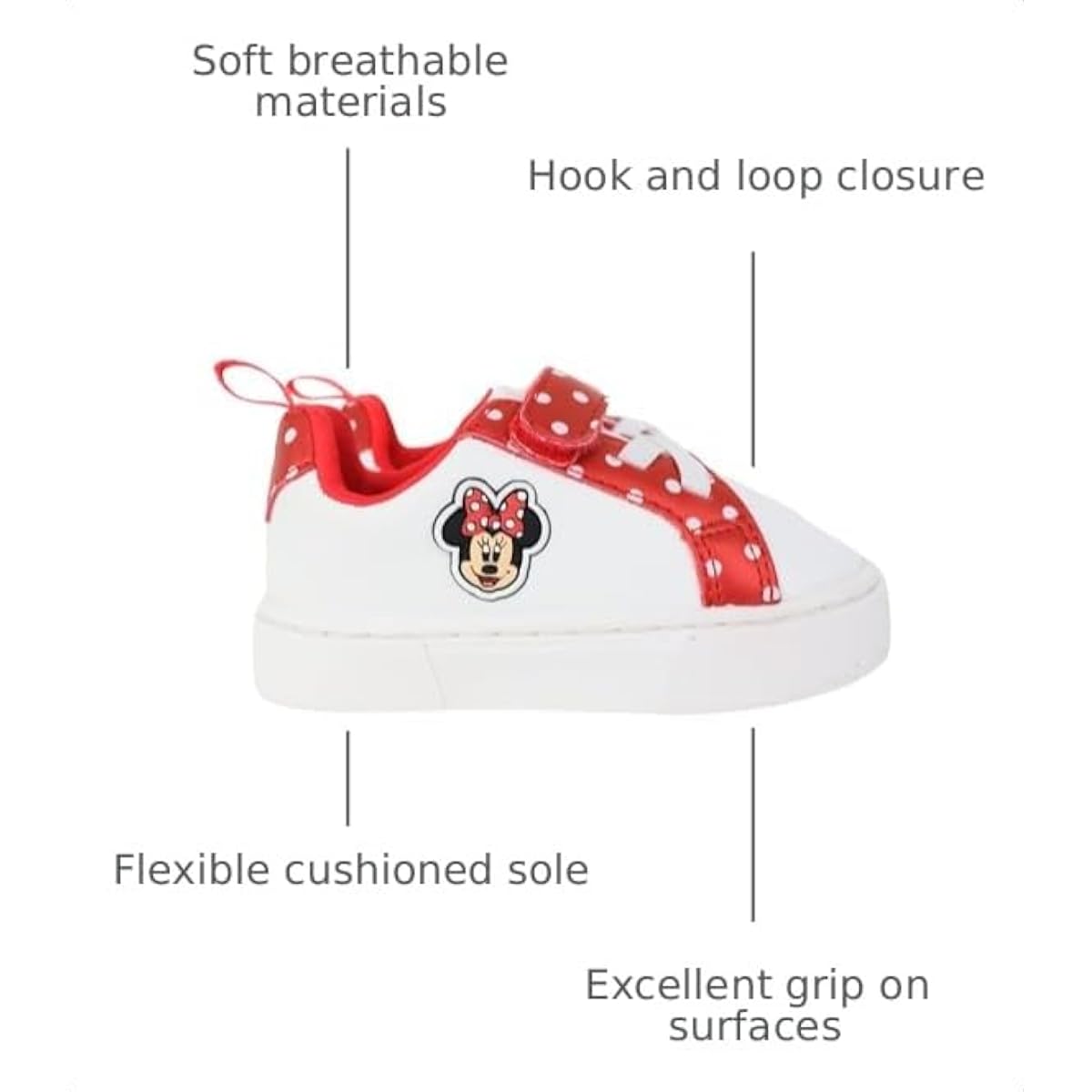 Baby Court Sneakers with a Hook and Loop Closure