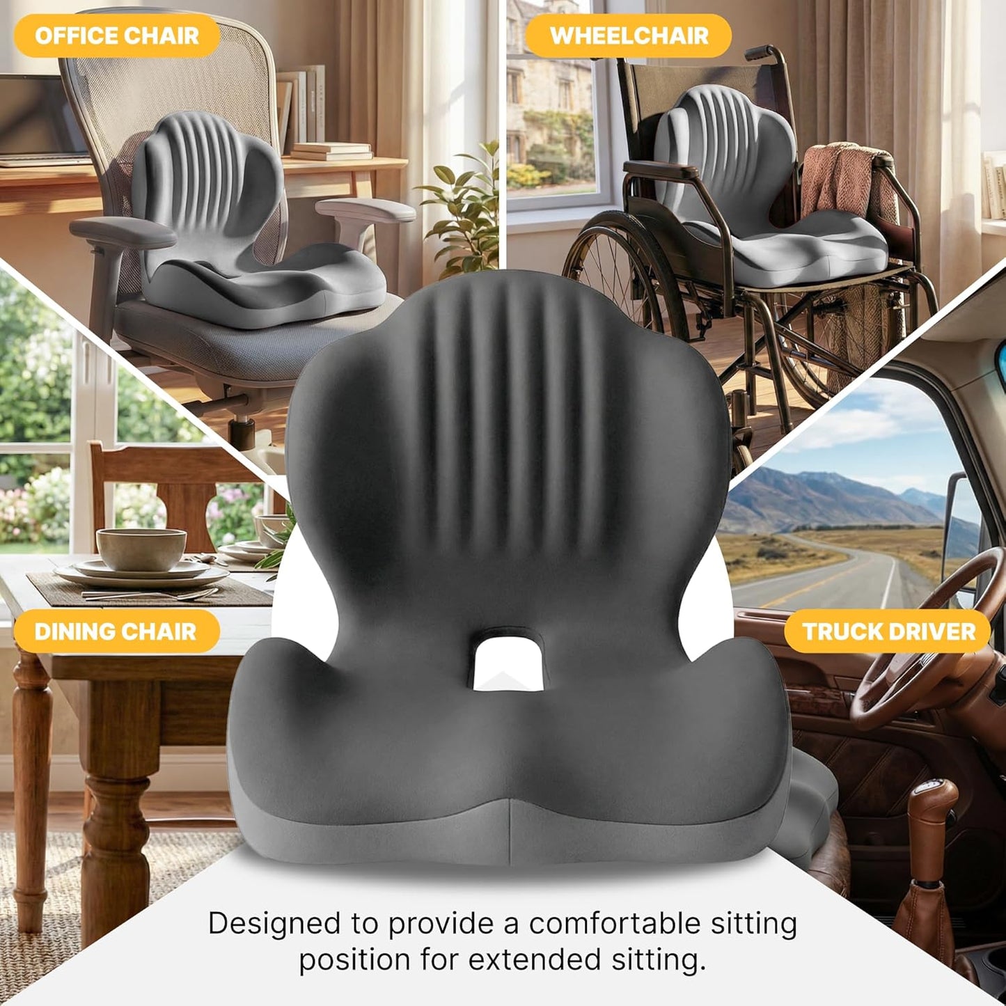 Ergonomic Back Support Seat Cushion